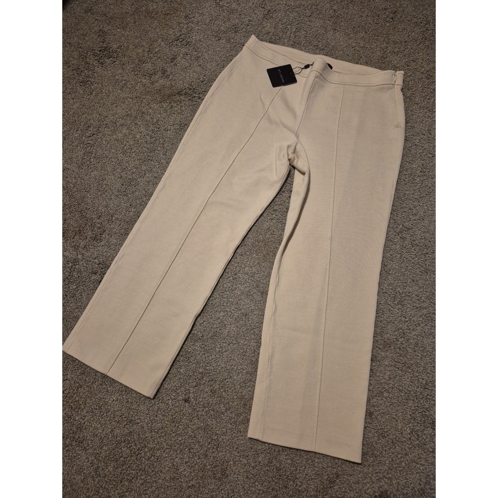 St. John Women Linen Knit Pants - Beige - Size: 14